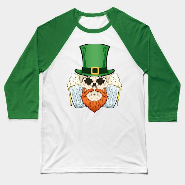 skull beer st patricks day of dead Baseball T-Shirt by the house of parodies